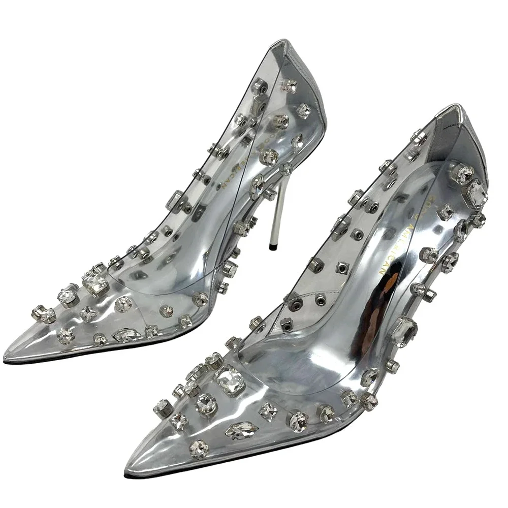 Good‎ American Diamonds Forever Heels Size 10.5 Glass002 GSH008-X - Picture 12 of 12